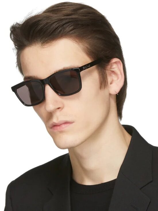Saint Laurent Women Sunglasses Black Square SL318 001 NEW AUTHENTIC